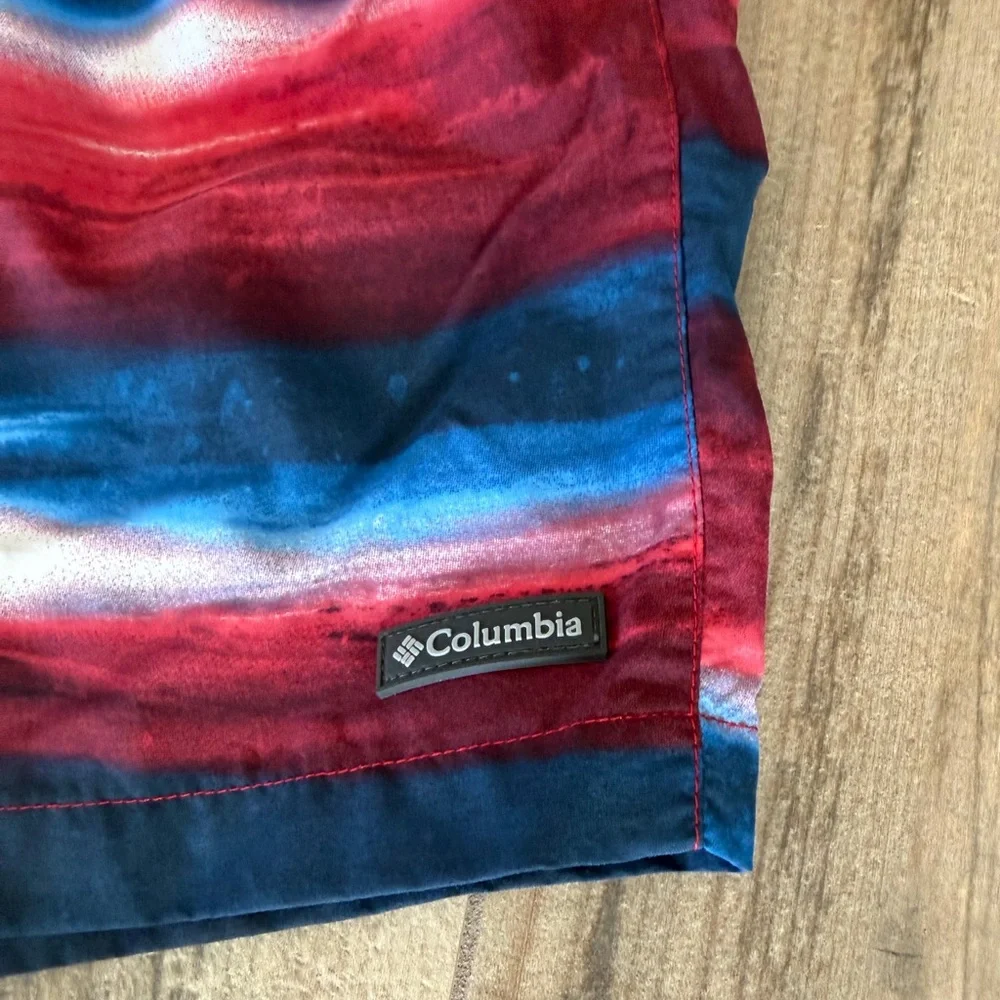 Columbia Red, White & Blue Swim Trunks